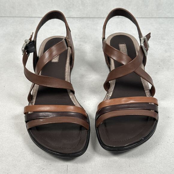 Ecco Sandals Womens Size 39 Leather Strappy Slingback Comfort Walking Shoes - Picture 2 of 10